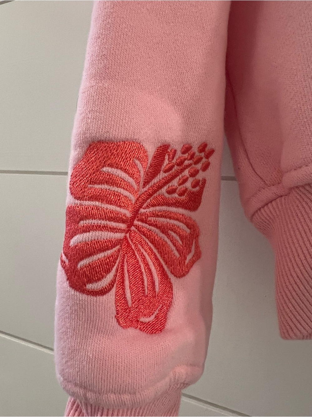 Pink Palm Puff Everything Comes in Waves PINK Hoody XXS (EUC) - Picture 4 of 9